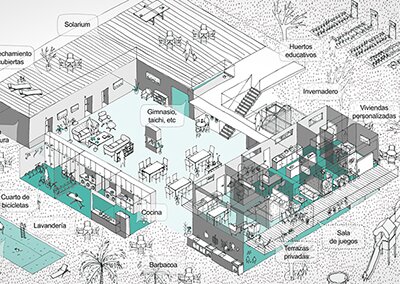 Cohousing illustration and animation